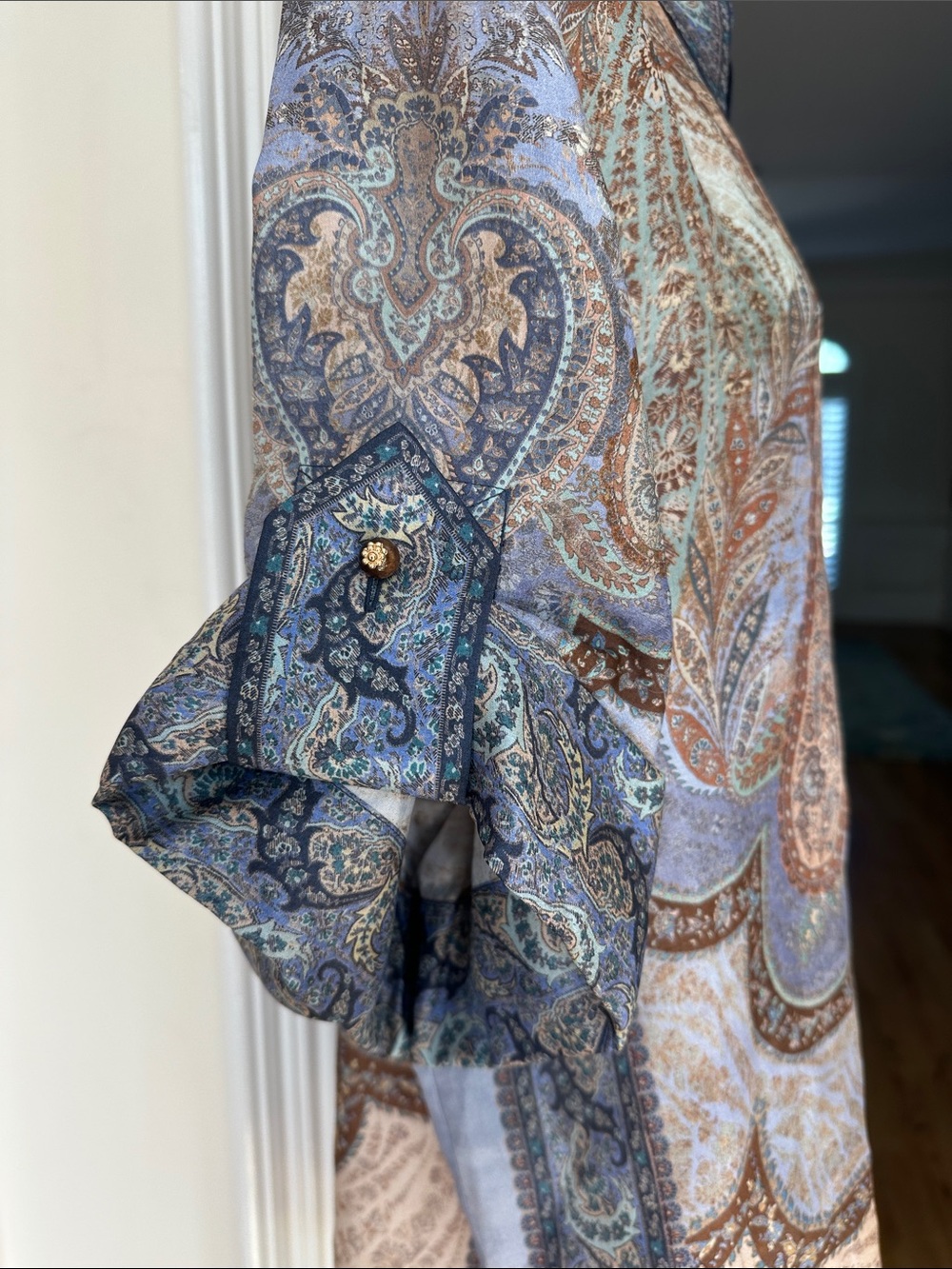 Zimmermann Wanderlust Paisley Silk Blouse  Sz 3, US 10 NWT - Picture 9 of 11